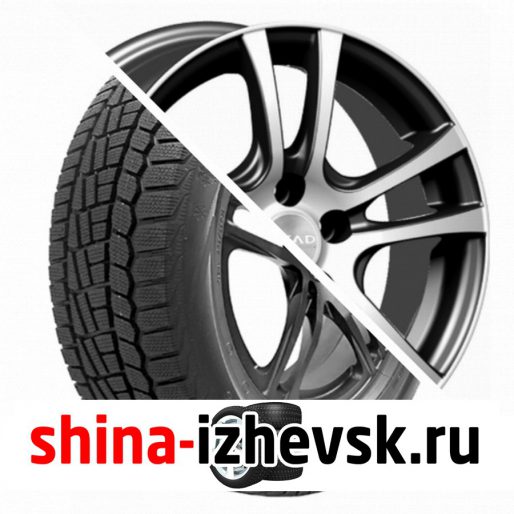 Колесо в сборе Viatti Brina зима (V-521) 185/65 R15 T 88 + СКАД Дели 6xR15 4×100 ET50 DIA60.1 Черный глянцевый с полированной лицевой поверхностью в Ижевске